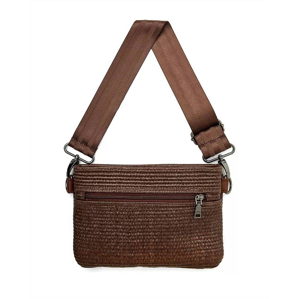 NEW THINK ROYLN raffia bum bag 2.0 in espresso - Picture 3 of 5